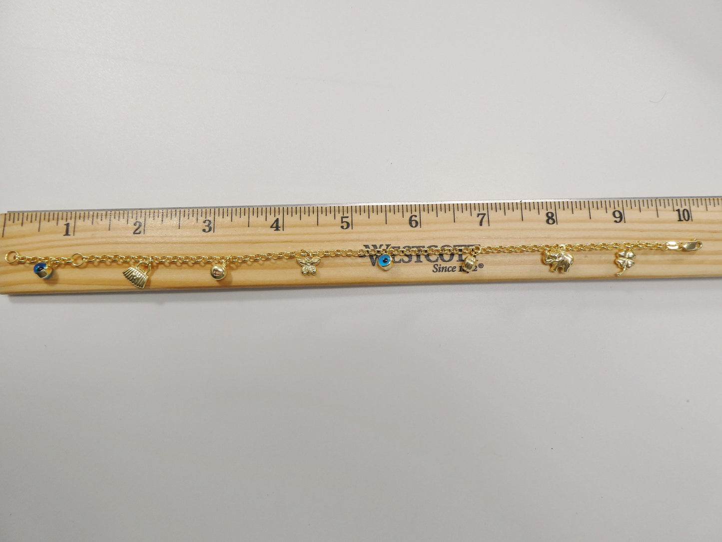 real 14k solid yellow gold 9 inch anklet bracelet
