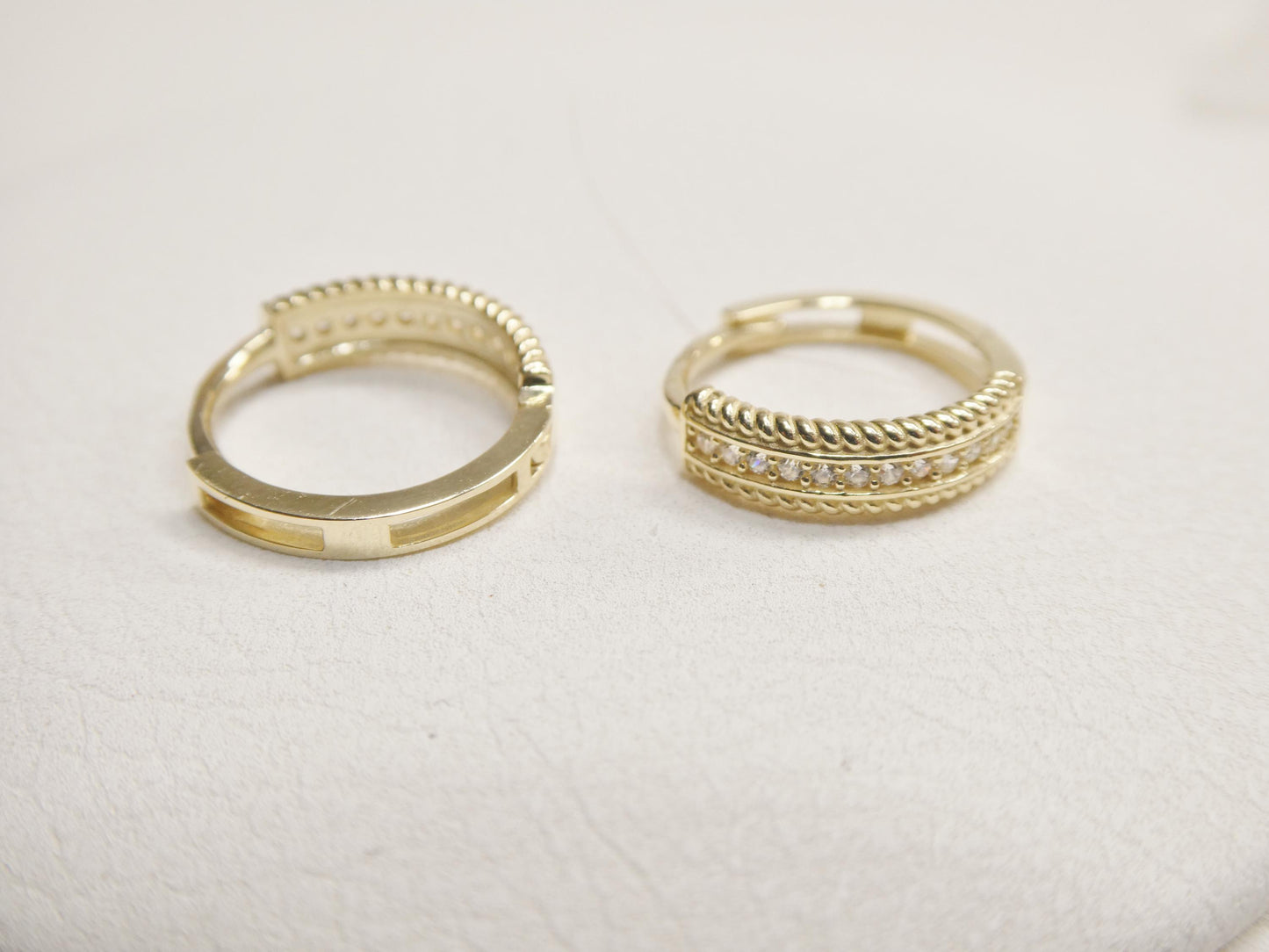 real 10k solid yellow gold designer earrings