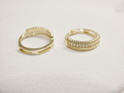 Real 10k Solid Yellow Gold Designer Earrings