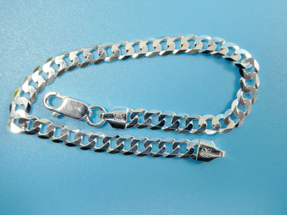 Real 925 Sterling Silver 5.6MM Italian Solid Chain Lobster Lock Clasp