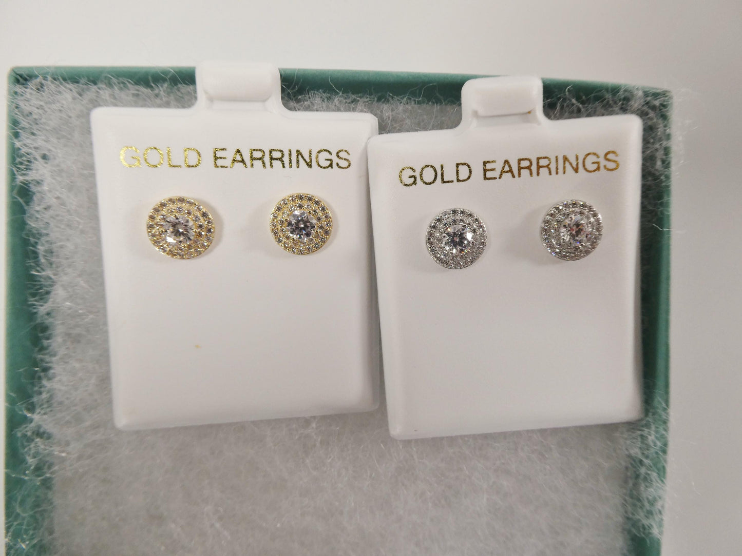 real 10k solid yellow gold round push post men stud earrings