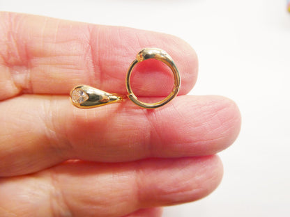 Real 10k Solid Yellow Gold Designer Earrings