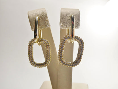 Real 925 Sterling Silver U-Shape Paperclip Earrings