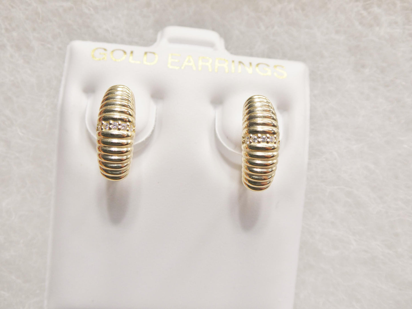 real 10k solid yellow gold designer earrings