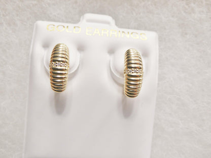 Real 10k Solid Yellow Gold Designer Earrings