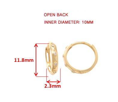 Real 10k Solid Yellow Gold Designer Earrings