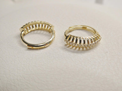 Real 10k Solid Yellow Gold Designer Earrings