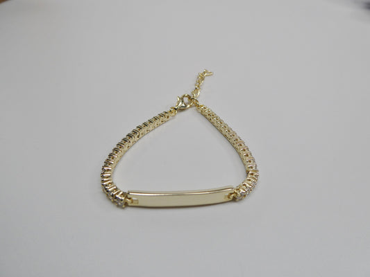 925 sterling silver 5 inch plus baby id bracelet extension yellow gold color
