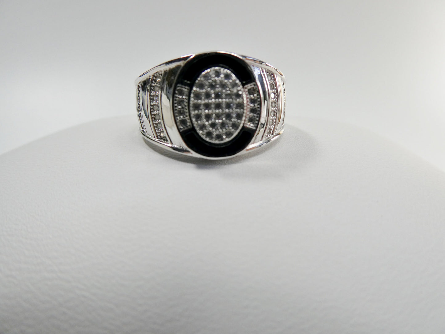 real solid 925 sterling silver men ring rhodium plating finish