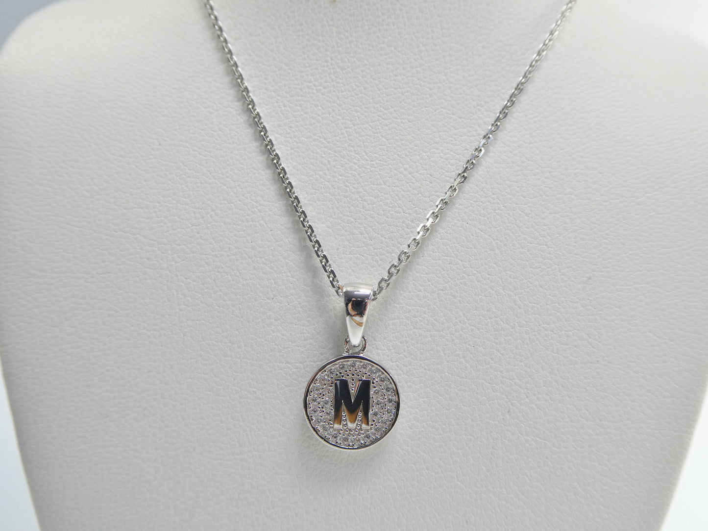 real 925 sterling silver initial pendent with 16 inch cable chain