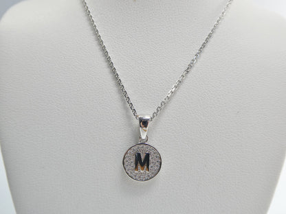 Real 925 Sterling Silver Initial Pendent With 16 Inch Cable Chain