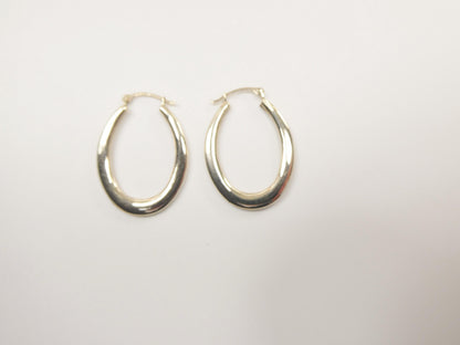 10k Real Solid Yellow Gold Classic Design Polish Hoop Earrings