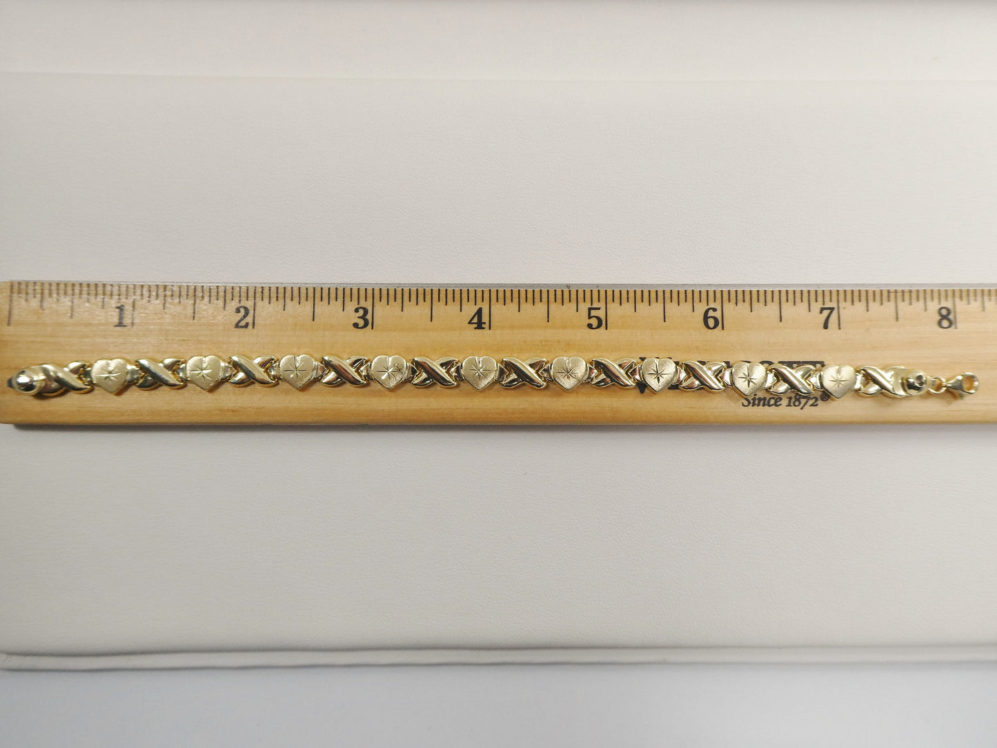 10k Solid Yellow Gold XOXO Bracelet - Hugs and Kisses
