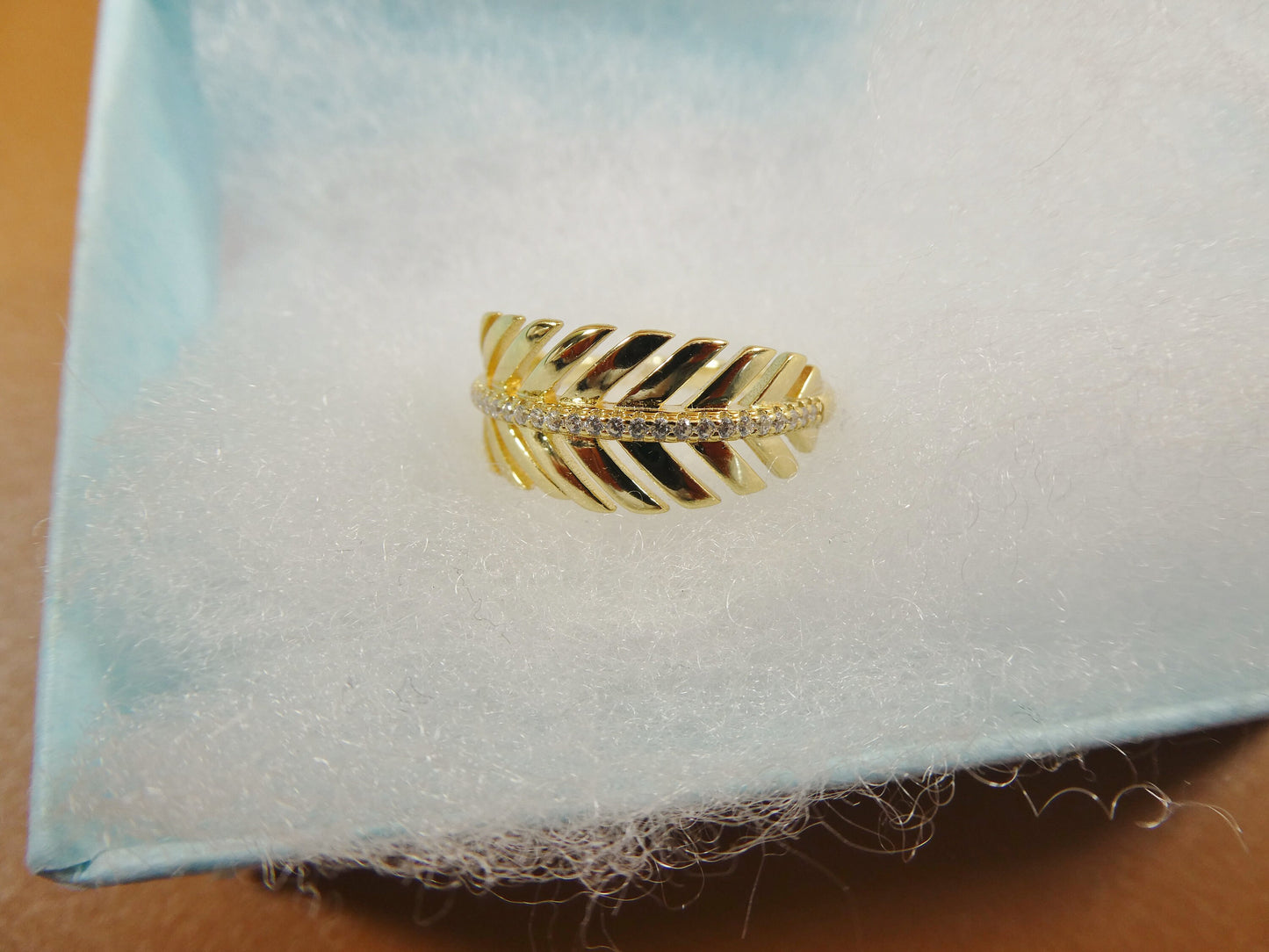 real 925 sterling silver over 14 yellow gold ladies ring