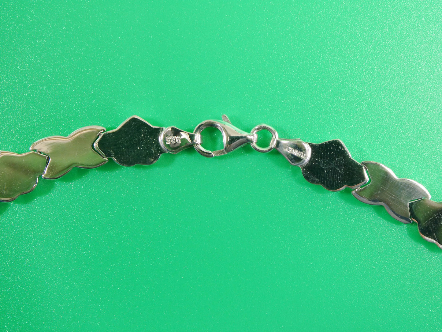 Sterling Silver XOXO Necklace Bracelet Set - 14k White Gold Tone