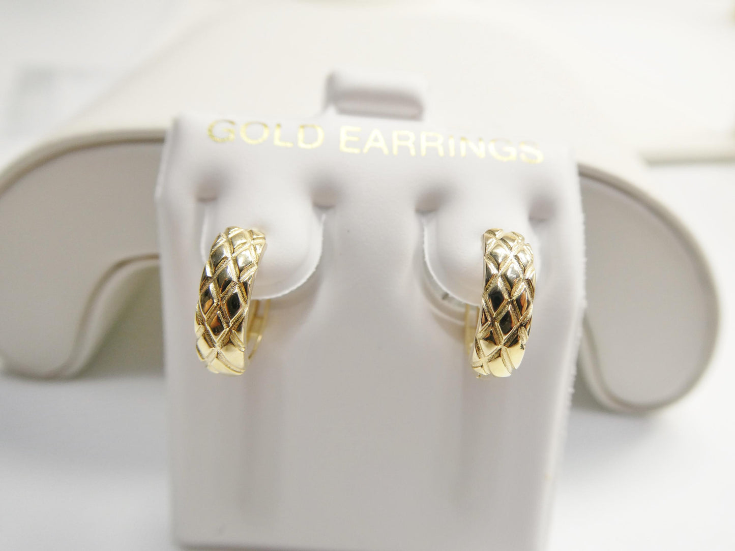 real 10k solid yellow gold designer earrings