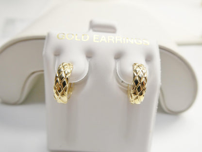 Real 10k Solid Yellow Gold Designer Earrings