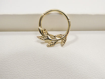 14k Real Solid Yellow Gold Cartilage Daith Septum Body Ring Piercing