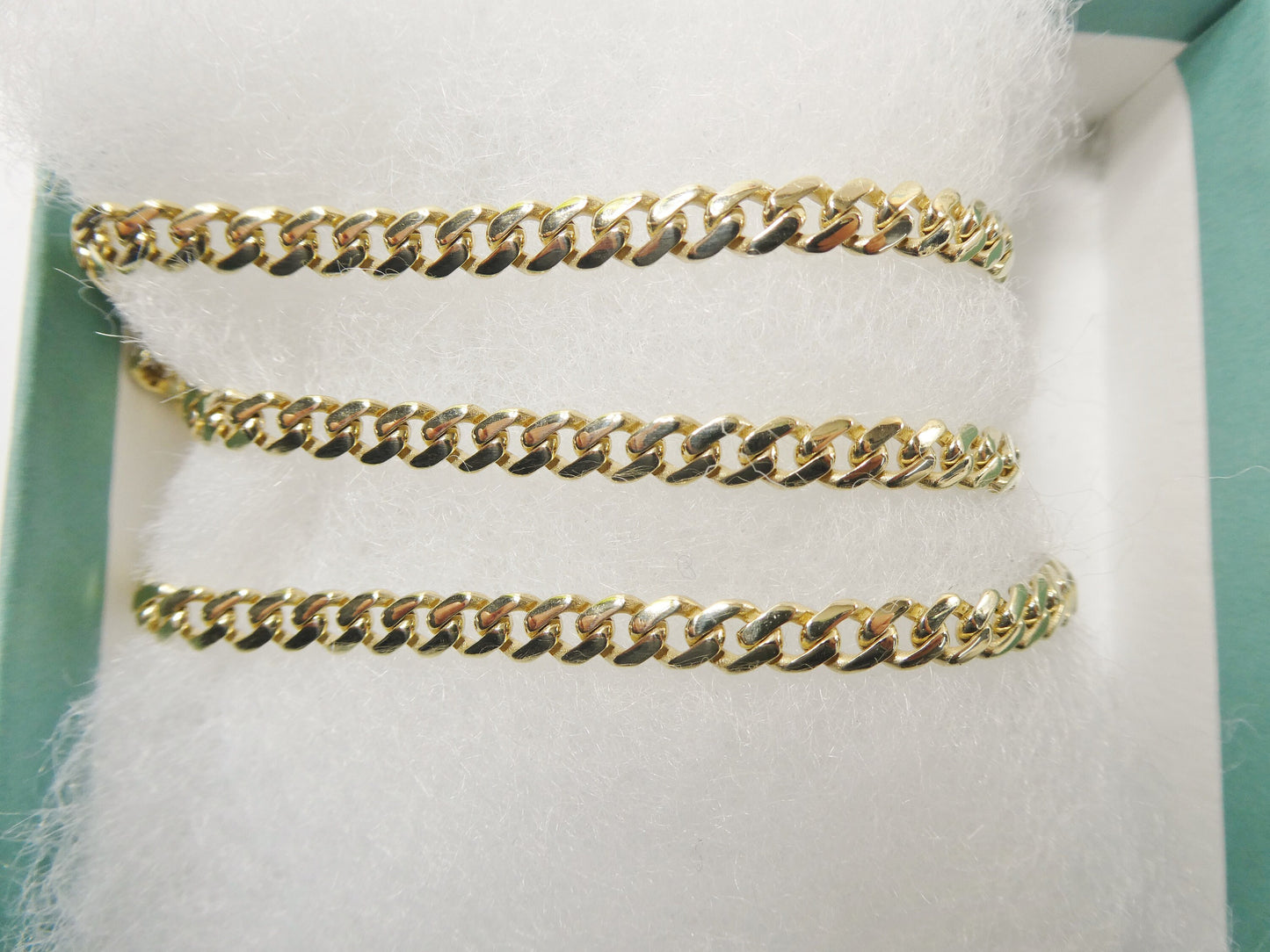 real 10k solid yellow gold 5mm Monaco necklace