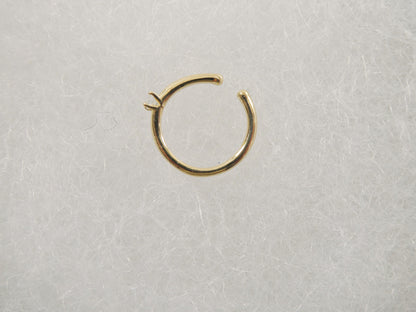 14k Real Solid Yellow Gold Cartilage Nose Ring Body Ring Piercing