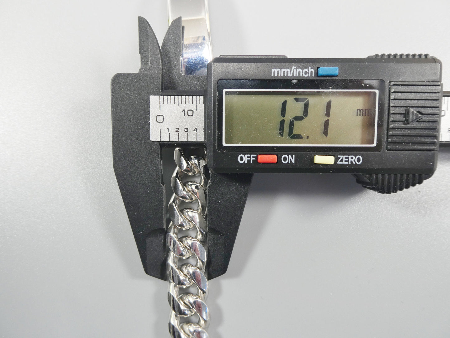 925 Sterling Silver Miami ID Bracelet - 14k White Gold Finish