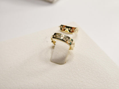 Real 10k Solid Yellow Gold Designer Earrings