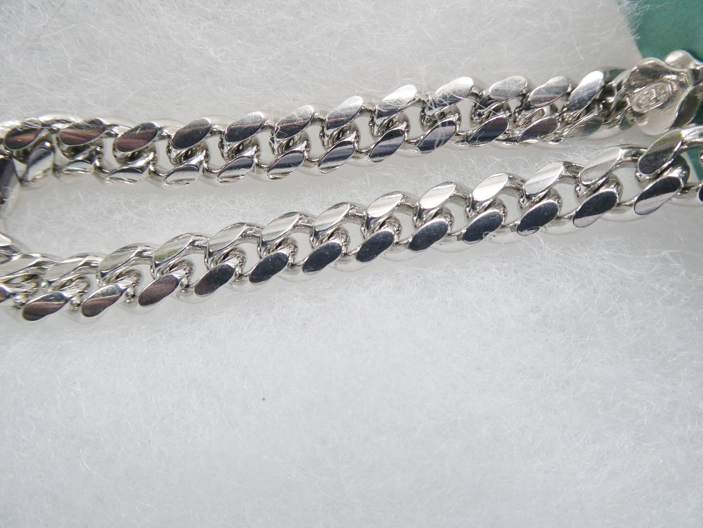 real 925 sterling silver 8mm solid link bracelet