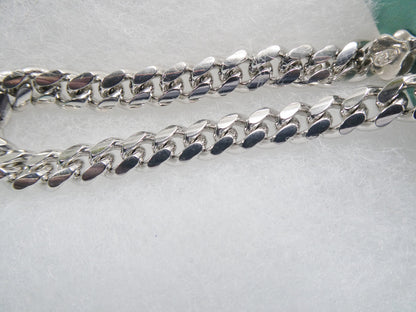 Real 925 Sterling Silver 8mm Solid Link Bracelet