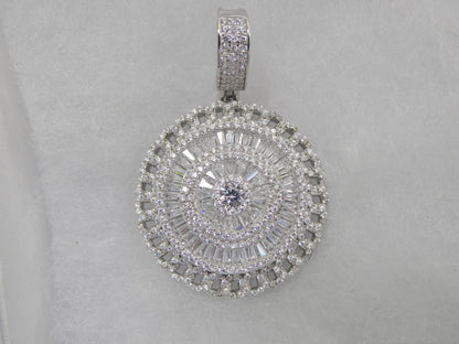 Real 925 Sterling Silver Large Circle Eye Pendent