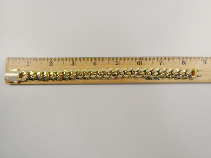 8 Inch 18k Gold Filled Monaco 12MM Bracelet