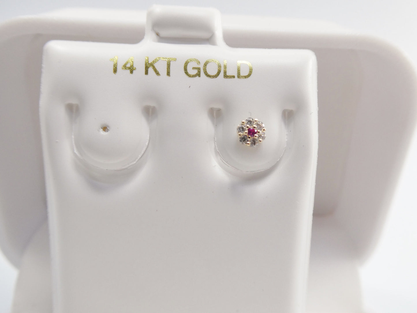 14k real solid yellow gold twist small flower nose stud ring