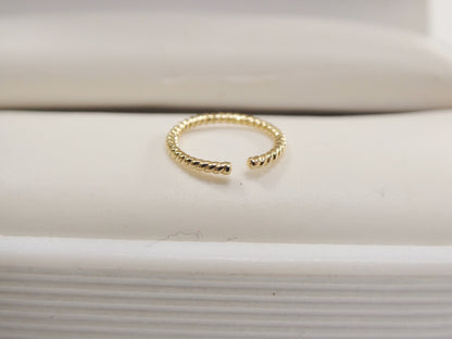 14k Real Solid Yellow Gold Hoop Earring Cartilage Daith Ring Piercing