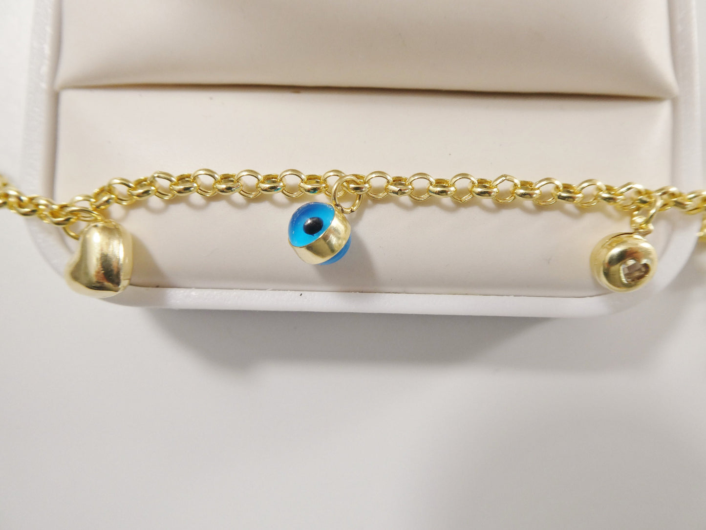 real 14k solid yellow gold 9 inch anklet bracelet