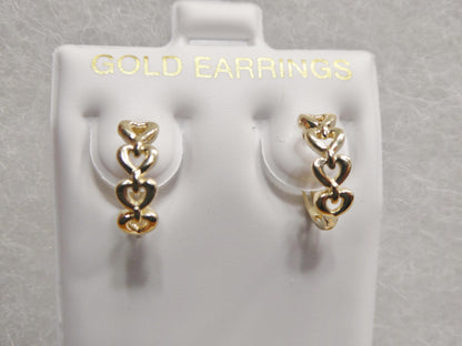 Real 10k Solid Yellow Gold Designer Earrings