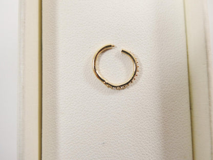 14k Real Solid Yellow Gold Hoop Earring Cartilage Daith Ring Piercing