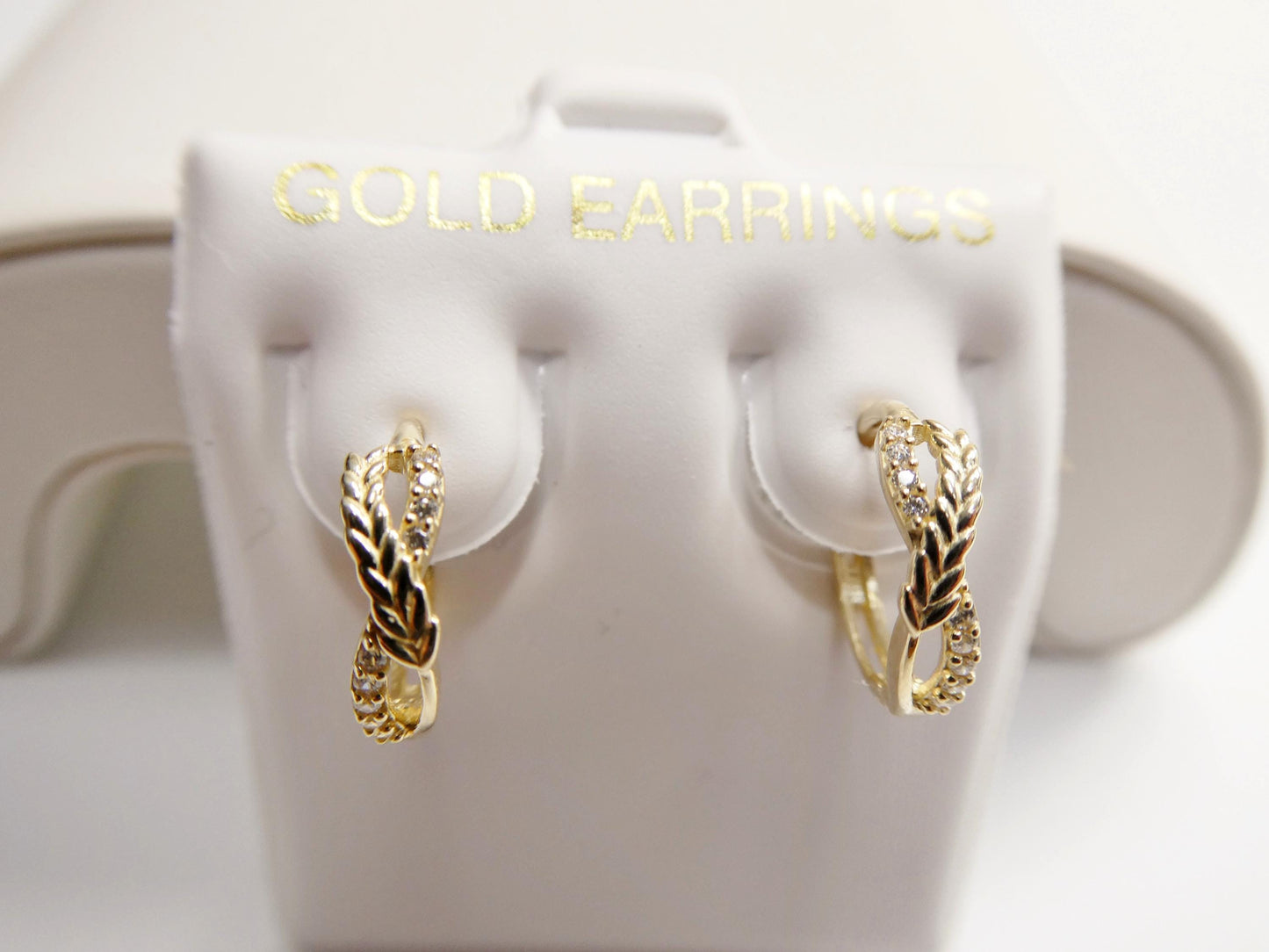 real 10k solid yellow gold designer earrings