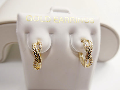 Real 10k Solid Yellow Gold Designer Earrings