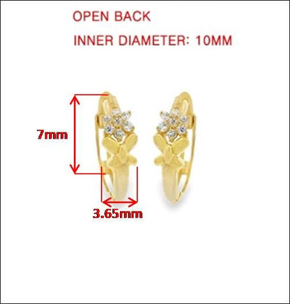 Real 10k Solid Yellow Gold Designer Earrings