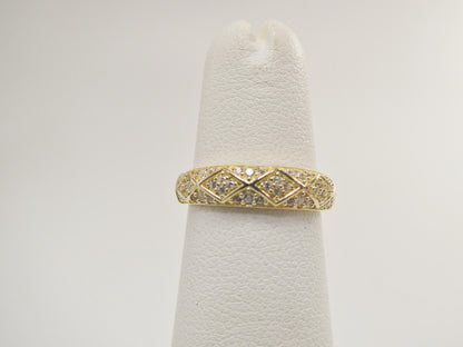 Real 10k Solid Yellow Gold Women's Classic Ring