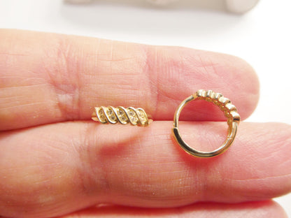 Real 10k Solid Yellow Gold Designer Earrings