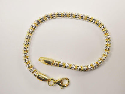 Real 925 Sterling Silver 3 Line Diamond Cut Ice Link Chain Necklace