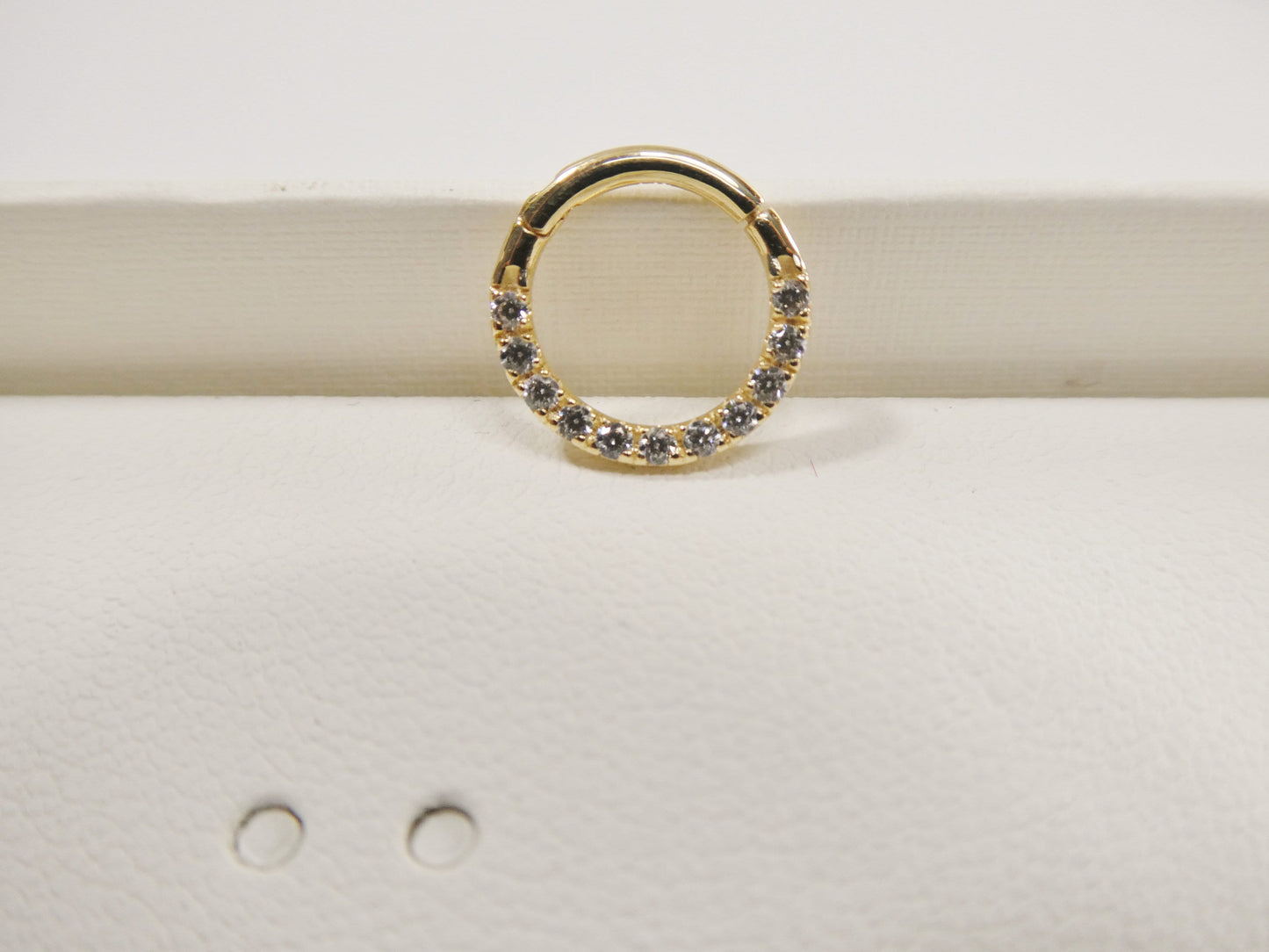 14k real solid yellow gold cartilage daith septum body ring piercing