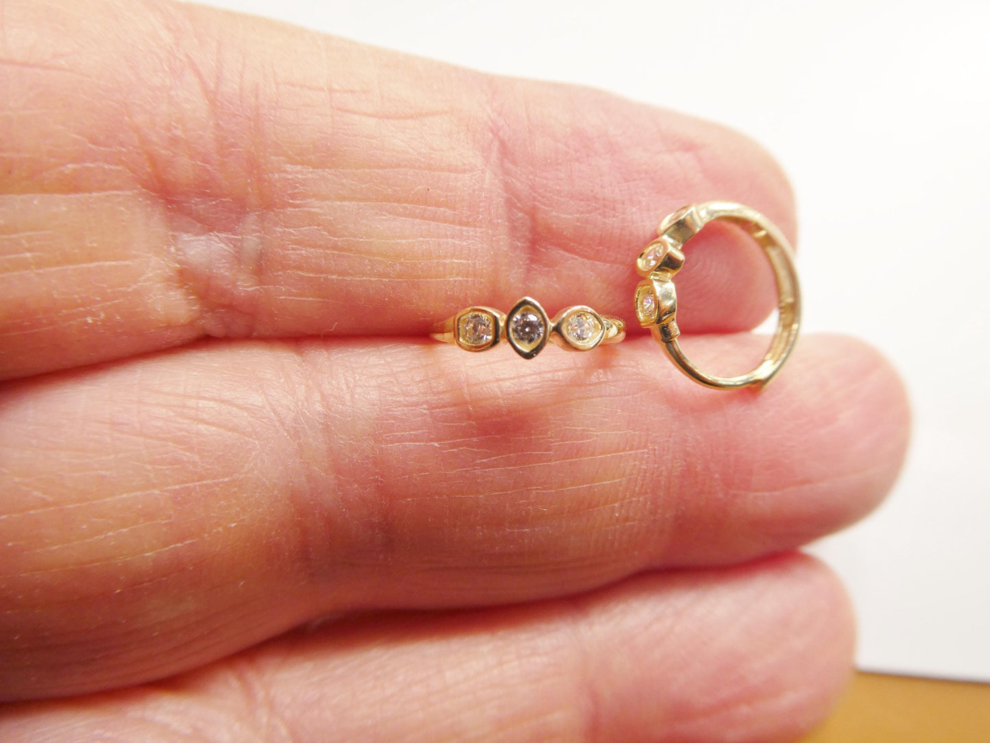 real 10k solid yellow gold designer earrings