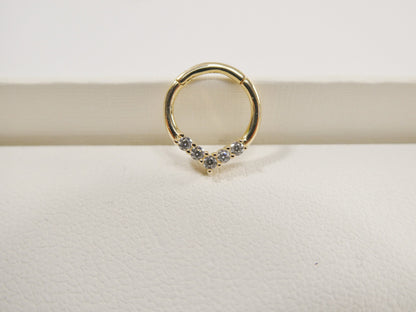 14k Real Solid Yellow Gold Cartilage Daith Septum Body Ring Piercing
