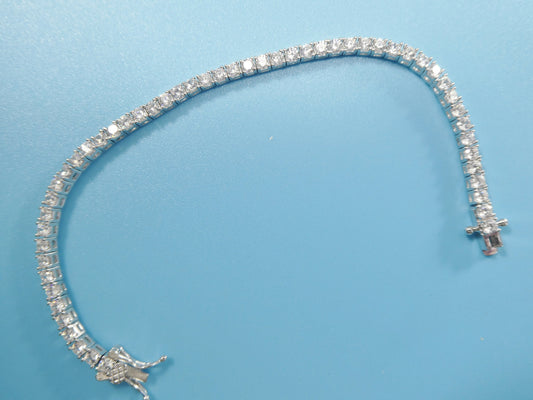 real 925 sterling silver 2.5MM 6 INCH tennis bracelet