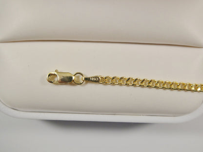 Real 10k Solid Yellow Gold 5.5 inch Curb Style Baby Bracelet