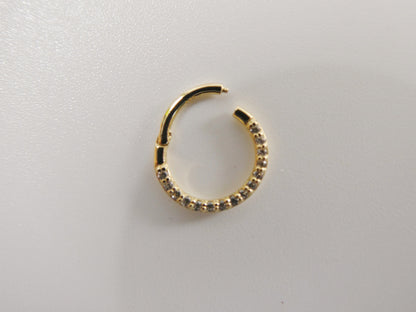 14k Real Solid Yellow Gold Cartilage Daith Septum Body Ring Piercing