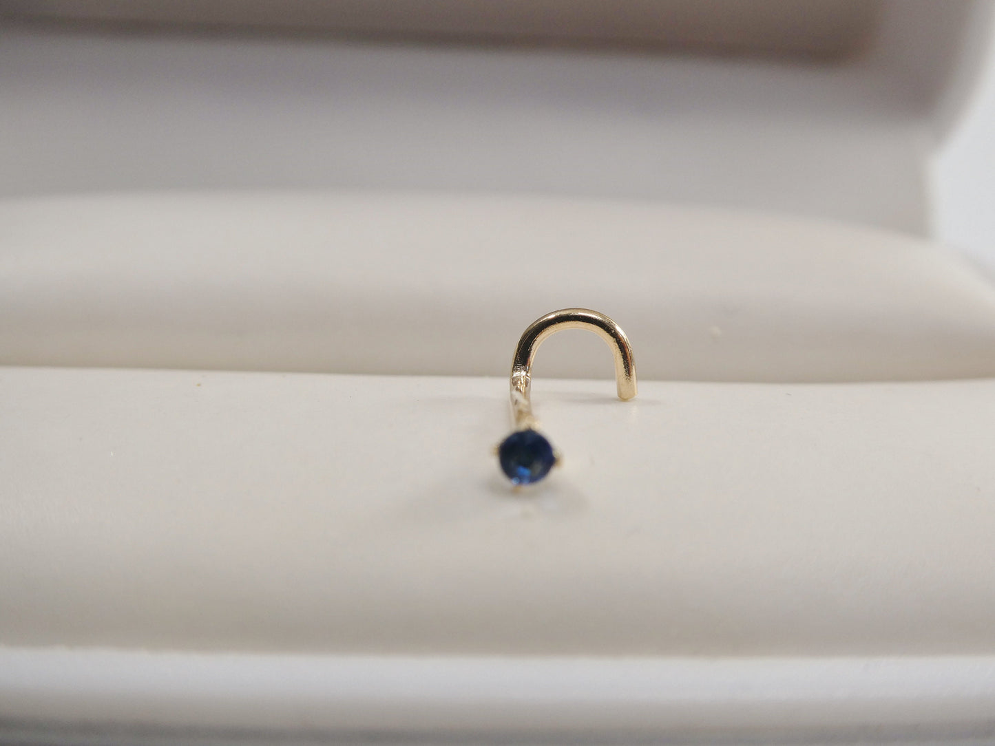 14k real solid yellow gold 2mm twist nose ring