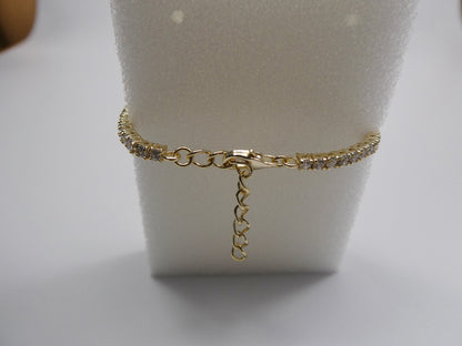 925 Sterling Silver 5 Inch Plus Baby ID Bracelet Extension Yellow Gold Color