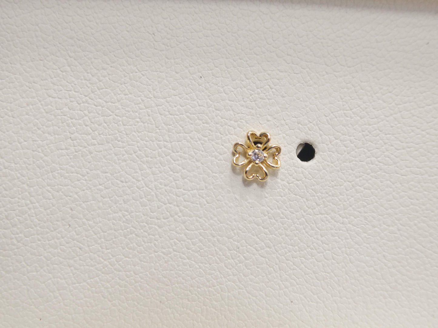 14k real solid yellow gold flower nose rings